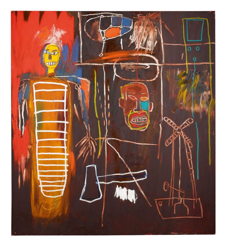 "Air Power" de Jean-Michel Basquiat (1984). Acrylique et oilstick sur toile.
 (Sotheby&#039;s)