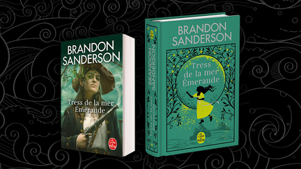 Les deux formats proposés en France par le Livre de Poche à la sortie du "Projet Secret #1" de Brandon Sanderson, intitulé "Tress de la mer Emeraude", le 11 janvier 2023. (LIVRE DE POCHE)