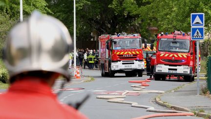 Une double explosion dans une zone industrielle à Bayonne, le 12 mai 2016. (MAXPPP)