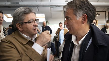 Olivier Faure et Jean-Luc Mélenchon au lancement du Parlement de la NUPES le 30 mai 2022 (ALEXIS SCIARD / MAXPPP)