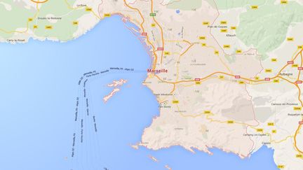 Une carte de Marseille (Bouches-du-Rh&ocirc;ne). ( GOOGLE MAPS)