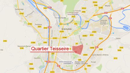 &nbsp; (Quartier Teisseire de Grenoble © Google map)