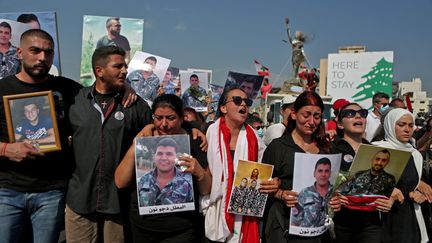 Depuis 2020, les proches des victimes des explosions de Beyrouth au Liban se battent pour connaître la vérité. (PATRICK BAZ / AFP)