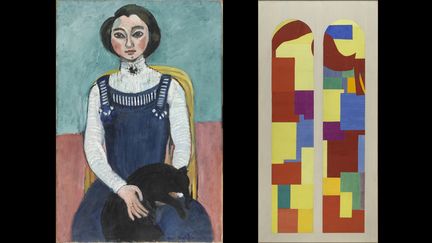 Marguerite au chat noir, 1910 / La Jérusalem céleste, 1948
 (Succession H. Matisse / Photos Georges Meguerditchian, Philippe Migeat)