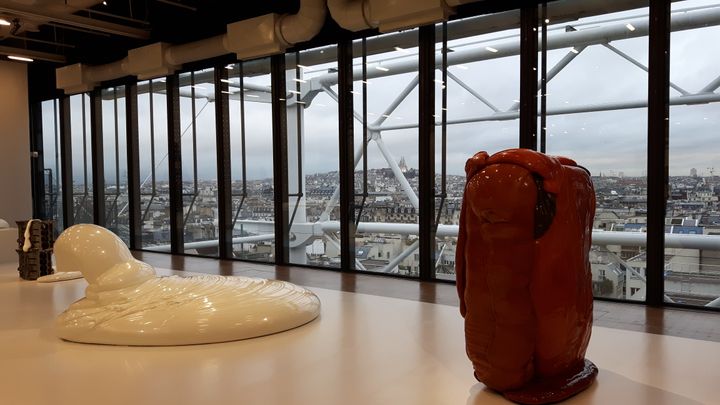 Des expansions de César exposées au Centre Pompidou à Paris. (ANNE CHEPEAU / RADIO FRANCE)