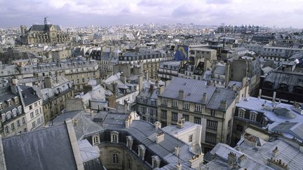 Vue sur les toits de Paris, le 4 mai 2021. (ROSINE MAZIN / MAZIN ROSINE / AFP)