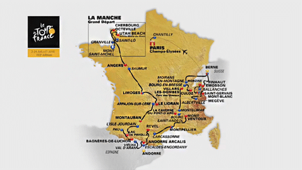 Le parcours du Tour de France 2016. (ASO / TOUR DE FRANCE)