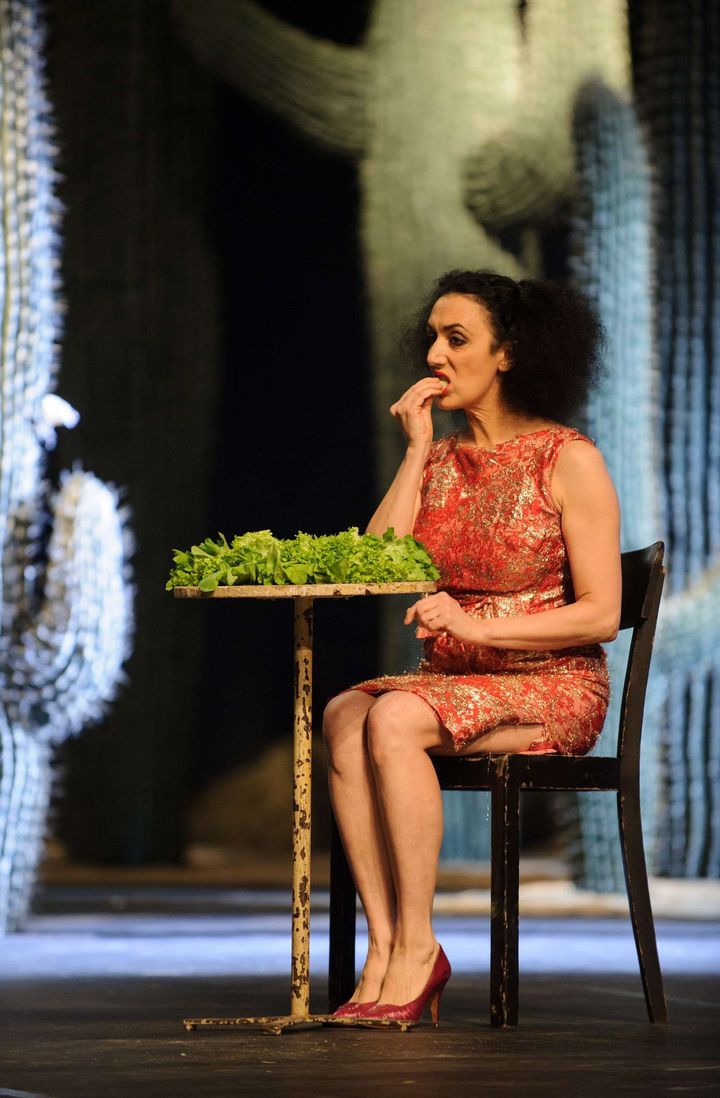 En 2015 Cristiana Morganti joue à Londres la pièce "Ahnen" de Pina Bausch
 ( Jane Hobson/REX Shutter/REX/SIPA)