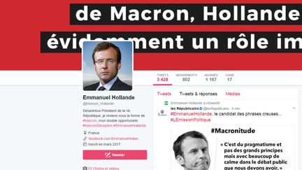 Le compte Emmanuel Hollande sur twitter. (capture d'écran)