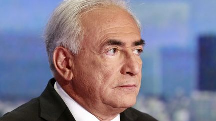 L'ancien directeur du FMI, Dominique Strauss-Kahn, sur le plateau de TF1, le 18 septembre 2011. (FRANCOIS GUILLOT / POOL)