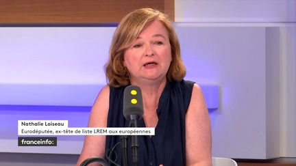 L'eurodéputée Nathalie Loiseau, invitée du 18h50 politique. (FRANCEINFO / RADIOFRANCE)