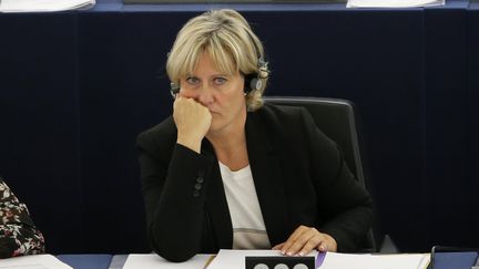 Nadine Morano assiste &agrave; une session au Parlement europ&eacute;en &agrave; Strasbourg (Bas-Rhin), le 7 octobre 2015. (VINCENT KESSLER / REUTERS)