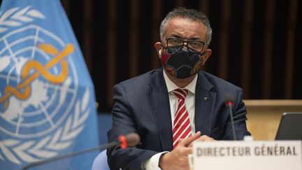 Le&nbsp;directeur général de l'Organisation mondiale de la santé (OMS),&nbsp;Tedros Adhanom Ghebreyesus, à Genève, en Suisse, le 5&nbsp;octobre 2020. (CHRISTOPHER BLACK / WORLD HEALTH ORGANIZATION / AFP)