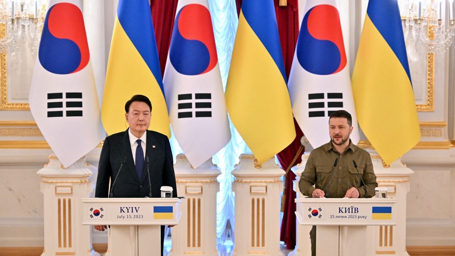 Volodymyr Zelensky agradece al presidente de Corea del Sur por su «fuerte apoyo» durante su primera visita