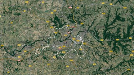 Trois personnes soup&ccedil;onn&eacute;es d'appartenir &agrave; une cellule jihadiste ont &eacute;t&eacute; arr&ecirc;t&eacute;es, le 22 juillet 2014, &agrave; Albi (Tarn).&nbsp; ( GOOGLE MAPS / FRANCETV INFO )