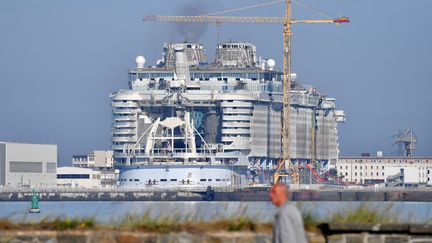 Les&nbsp;chantiers STX de Saint-Nazaire (Loire-Atlantique), le 27 septembre 2017. (LOIC VENANCE / AFP)