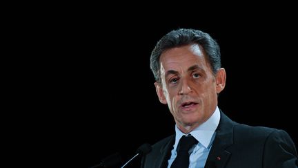 Nicolas Sarkozy, en meeting dans son ancien fief de Neuilly-sur-Seine (Hauts-de-Seine), le 7 novembre. (FRANCOIS PAULETTO / CITIZENSIDE / AFP)