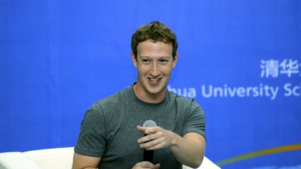 Mark Zuckerberg, le cofondateur et PDG de Facebook, lors d'une conf&eacute;rence &agrave; l'universit&eacute;&nbsp;Tsinghua de P&eacute;kin (Chine), le 22 octobre 2014. (AP/SIPA / AP)