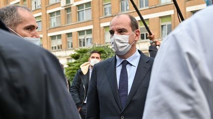 Le Premier ministre, Jean Castex, en déplacement à Lille (Nord), le 16 octobre 2020.&nbsp; (DENIS CHARLET / AFP)