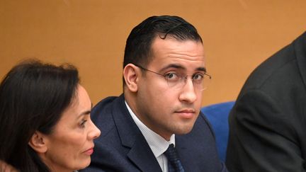 L'ancien chargé de mission de l'Elysée, Alexandre Benalla, le 21 janvier 2019 au Sénat. (ALAIN JOCARD / AFP)