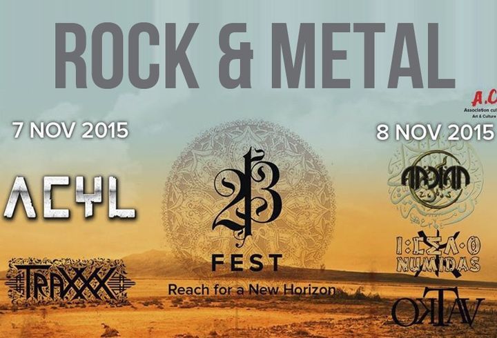 L'affiche du festival rock et metal "Fest 213" se tenant à Constantine les 7 et 8 novembre 2015.
 (Fest 213)