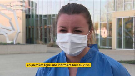 Émilie&nbsp;Contino, infirmière dans une clinique de Strasbourg (Bas-Rhin) (FRANCEINFO)