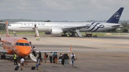 &nbsp; (L'appareil d'Air France après l'atterrissage à Mombasa © maxPPP)