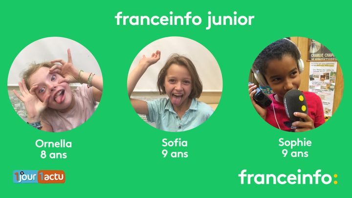 franceinfo junior, une émission en partenariat avec le magazine d'actualités pour enfants 1jour1actu et 1jour1actu.com. (FRANCEINFO / RADIOFRANCE)