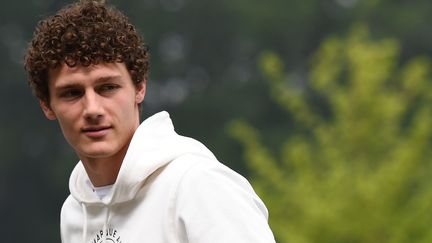 Le défenseur de l'équipe de France Benjamin Pavard, le 23 mai 2018 à Clairefontaine-en-Yvelines. (FRANCK FIFE / AFP)