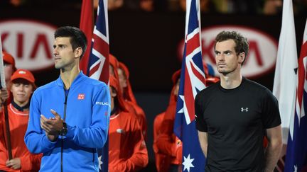 Djokovic-Murray, un duel qui s'inscrit dans l'histoire de l'Open d'Australie. (PAUL CROCK / AFP)