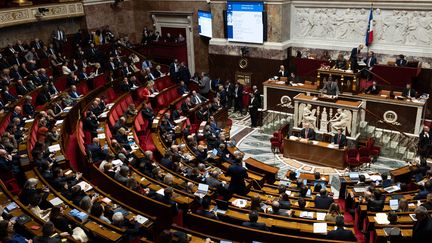 L'Assemblée nationale le 11 décembre 2023. (ALEXIS SCIARD / MAXPPP)