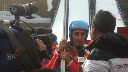 Jason Lamy Chappuis très déçu de sa performance lors du combiné nordique petit tremplin de Sotchi