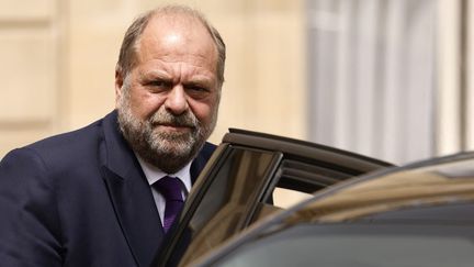 Le ministre de la Justice, Eric Dupond-Moretti quitte l'Elysée, à Paris, le 7 juillet 2021. (LUDOVIC MARIN / AFP)