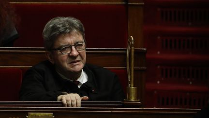 Le chef de file des députés La France insoumise, Jean-Luc Mélenchon, le 4 février 2020 à l'Assemblée nationale à Paris. (THOMAS SAMSON / AFP)