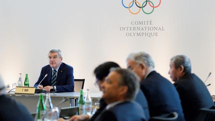 Thomas Bach préside le Comité international olympique (FABRICE COFFRINI / AFP)