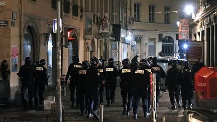 Des policiers déployés à Lyon,&nbsp;le 31&nbsp;octobre 2018.&nbsp; (MAXPPP)