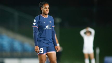 Marie-Antoinette Katoto lors du match de Ligue des Champions entre le PSG et le Real Madrid, le 18 novembre 2021. (OSCAR BARROSO / SPAIN DPPI)