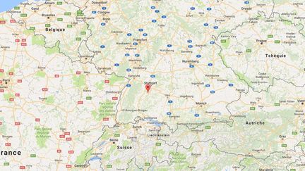 La police allemande a annoncé, le 30 septembre 2017, avoir arrêté à Tübingen, près de Stuttgart, un homme soupçonné d'avoir empoisonné des pots pour bébé. (GOOGLE MAPS)