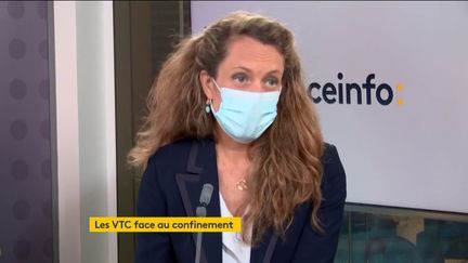 Laureline Seyries, directrice générale d'Uber France, était l'invitée éco de franceinfo vendredi 13 novembre 2020. (FRANCEINFO / RADIOFRANCE)