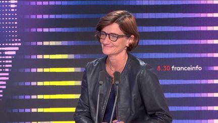 Agnès Firmin le Bodo,&nbsp;ministre déléguée en charge de l'Organisation territoriale et des Professions de santé, était l'invité du "8h30&nbsp;franceinfo", samedi 22 octobre 2022. (FRANCEINFO / RADIOFRANCE)