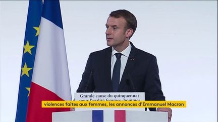 Violences faites aux femmes : Emmanuel Macron annonce le lancement de "la première grande campagne sur le plan national"