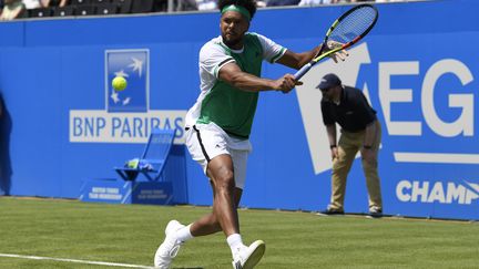 Jo-Wilfried Tsonga sur le gazon du Queen's (REUTERS  STAFF / X01095)