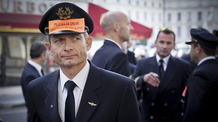 &nbsp; (Rassemblement de pilotes d'Air France en grève, le 23 septembre 2014 © MaxPPP)