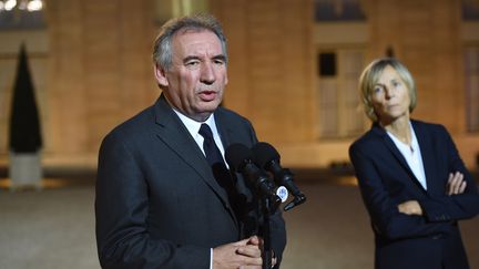  Francois Bayrou et&nbsp;Marielle de Sarnez, le 15 novembre 2015. (Photo d'illustration) (STEPHANE DE SAKUTIN / AFP)