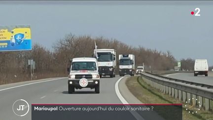 Un convoi humanitaire en Ukraine. (France 2)