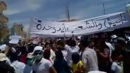 Manifestation à Qamishli, en Syrie, le 27 mai 2011. (AFP - Youtube)