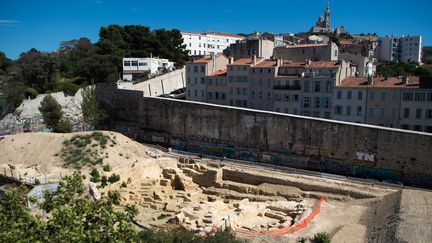 La carrière grecque découverte à Marseille près du Vieux Port, photographiée le 28 juillet 2017.
 (Bertrand Langlois / AFP)