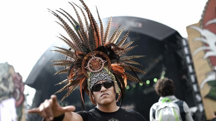 Un fan de heavy métal à Clisson, le 17 juin 2016 
 (JEAN-SEBASTIEN EVRARD / AFP)