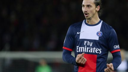 Le joueur du PSG&nbsp;Zlatan Ibrahimovic, le 22 d&eacute;cembre 2013 au parc des Princes, &agrave; Paris. (KENZO TRIBOUILLARD / AFP)