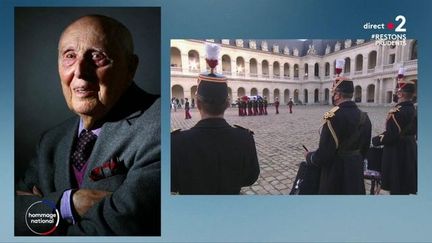 L'arrivée du cercueil dans la cour de l'hôtel des Invalides